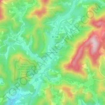 Mapa topográfico Iriritimirim, altitud, relieve