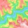 Mapa topográfico Lincou, altitud, relieve