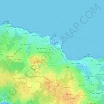 Mapa topográfico Gats Prompts, altitud, relieve