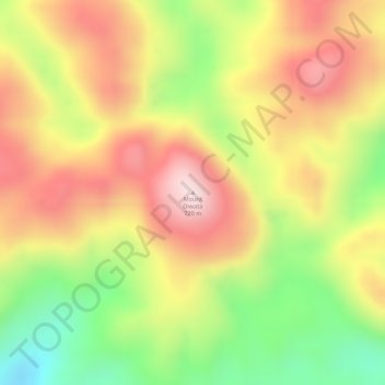 Mapa topográfico Mount Diwata, altitud, relieve