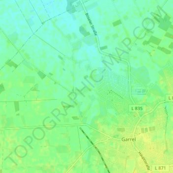 Mapa topográfico Kaifort, altitud, relieve