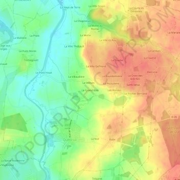 Mapa topográfico Le Grand Bois, altitud, relieve