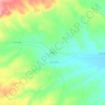 Mapa topográfico Utrilla, altitud, relieve