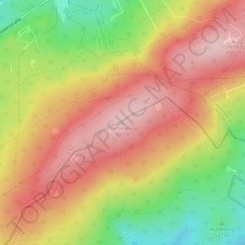 Mapa topográfico Schimmelkopf, altitud, relieve