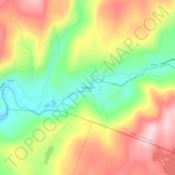 Mapa topográfico Parkston, altitud, relieve
