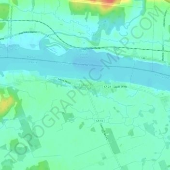 Mapa topográfico Lefaivre, altitud, relieve