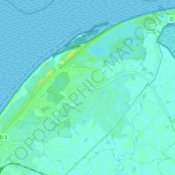 Mapa topográfico La Mollière, altitud, relieve