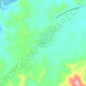Mapa topográfico Taliktik, altitud, relieve