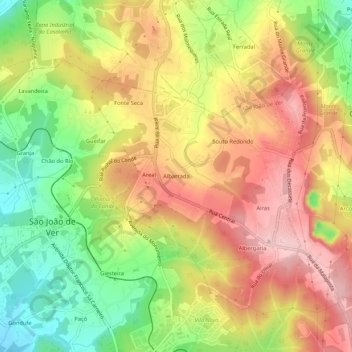 Mapa topográfico Albarrada, altitud, relieve