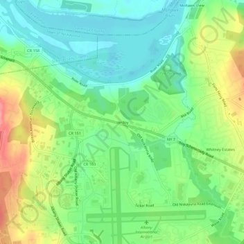 Mapa topográfico Verdoy, altitud, relieve