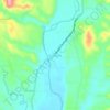 Mapa topográfico Grebona, altitud, relieve