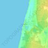 Mapa topográfico Praia de Mira, altitud, relieve