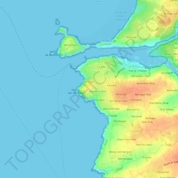 Mapa topográfico Le Bilou, altitud, relieve