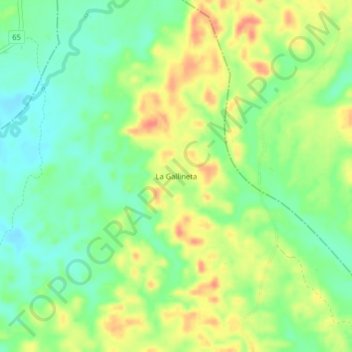 Mapa topográfico La Gallineta, altitud, relieve