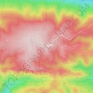 Mapa topográfico Forêt des Cèdres, altitud, relieve
