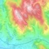 Mapa topográfico Monte Malbe, altitud, relieve