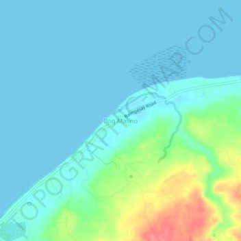 Mapa topográfico Ilog Malino, altitud, relieve