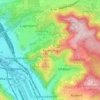 Mapa topográfico Rotenberg, altitud, relieve