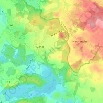 Mapa topográfico Dweerbeek, altitud, relieve