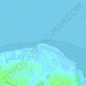 Mapa topográfico Weymarks Beach, altitud, relieve