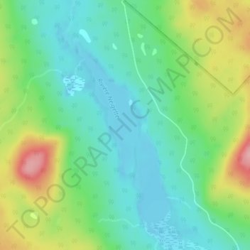 Mapa topográfico Petit lac Neigette, altitud, relieve