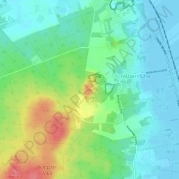 Mapa topográfico Deutscher Olymp, altitud, relieve
