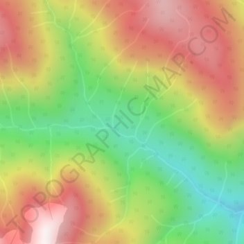 Mapa topográfico Hazelton Mountains, altitud, relieve