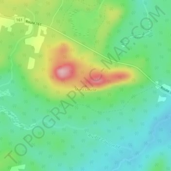 Mapa topográfico Mont Louise, altitud, relieve