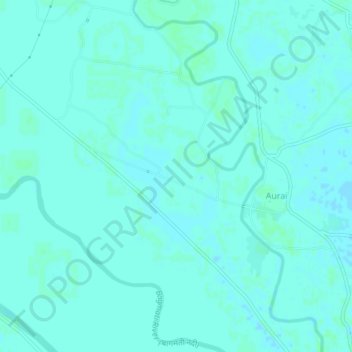 Mapa topográfico Aurai, altitud, relieve