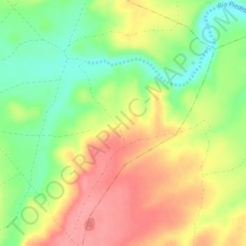 Mapa topográfico Loma María, altitud, relieve