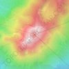 Mapa topográfico Kanlaon, altitud, relieve