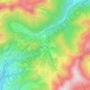 Mapa topográfico Super Lioran, altitud, relieve