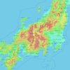 Mapa topográfico 長野県, altitud, relieve