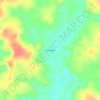 Mapa topográfico Ferrugem, altitud, relieve