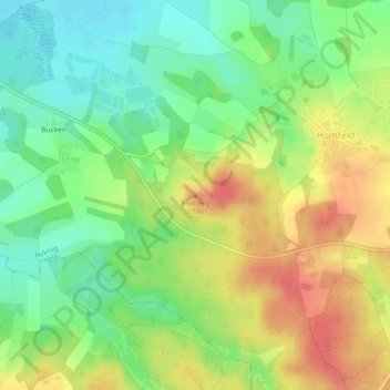 Mapa topográfico Boxberg, altitud, relieve