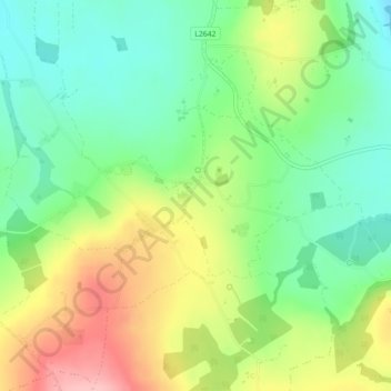 Mapa topográfico Skeaghvasteen, altitud, relieve