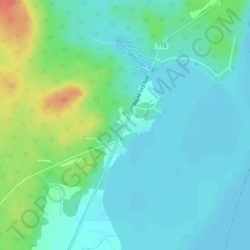 Mapa topográfico Obaska, altitud, relieve