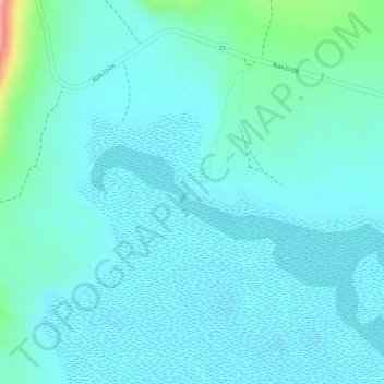 Mapa topográfico Piedras Rojas, altitud, relieve