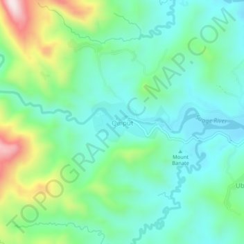 Mapa topográfico Quiput, altitud, relieve