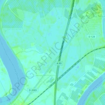 Mapa topográfico Barrail de Monsol, altitud, relieve