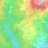 Mapa topográfico Senhorinha, altitud, relieve