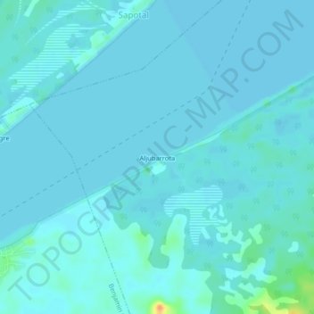 Mapa topográfico Aljubarrota, altitud, relieve
