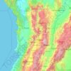 Mapa topográfico Risaralda, altitud, relieve