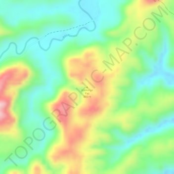 Mapa topográfico Loma La Paz, altitud, relieve