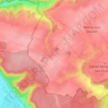 Mapa topográfico La Boulevue, altitud, relieve