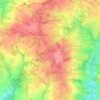 Mapa topográfico Les Coussières, altitud, relieve
