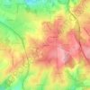 Mapa topográfico Puy Méry, altitud, relieve