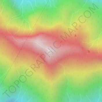 Mapa topográfico Monte Halcón, altitud, relieve
