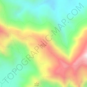 Mapa topográfico Gawaldev/Muda, altitud, relieve