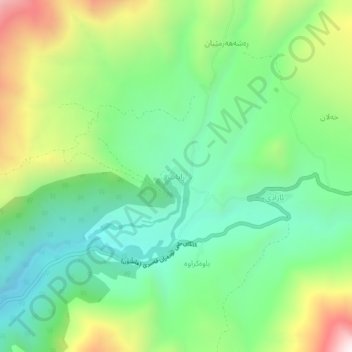 Mapa topográfico Rayat, altitud, relieve